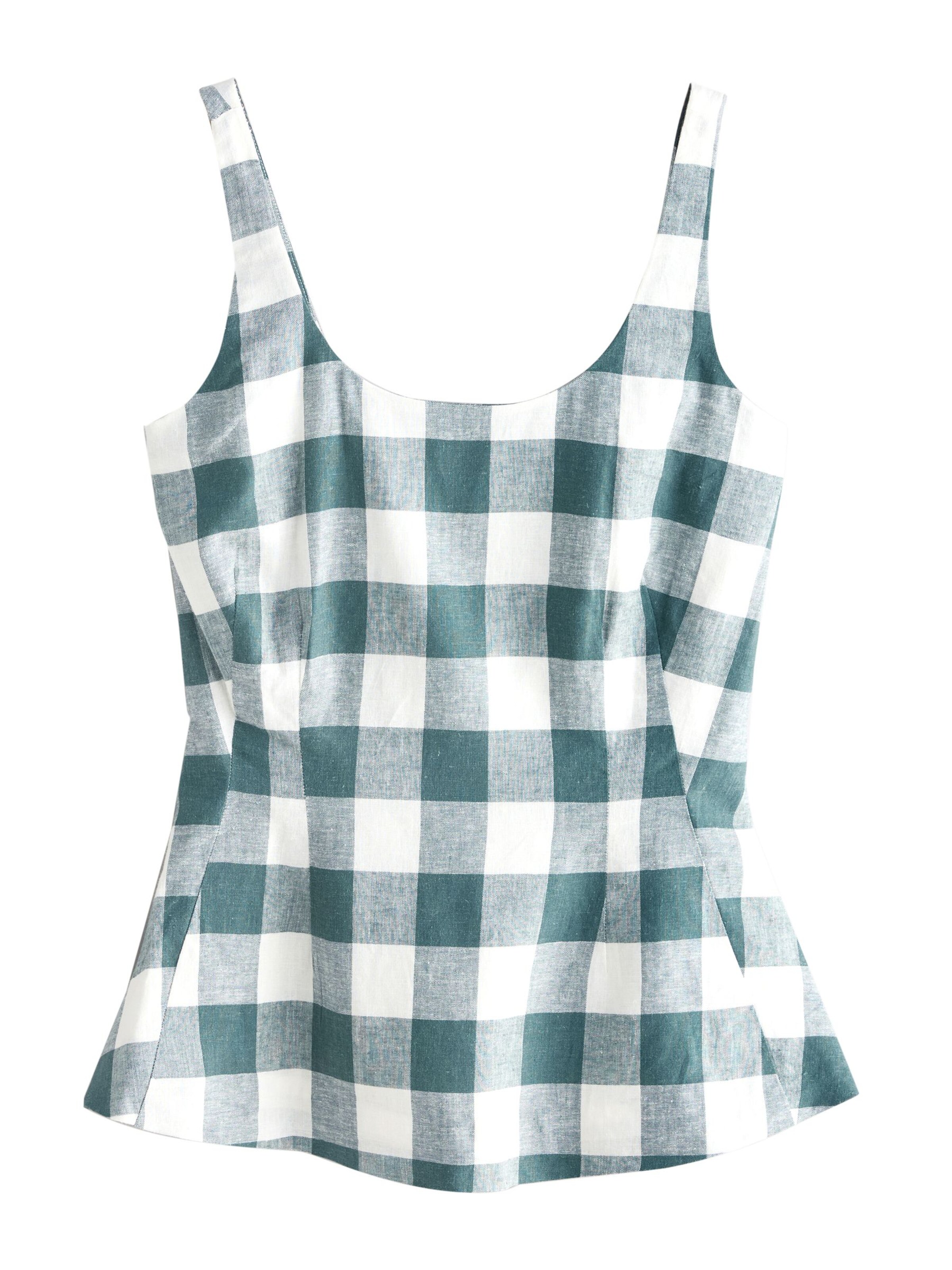 Next Haut en pétrole / blanc, Vue avec produit