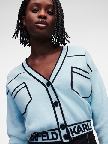 Cardigan ' Short Logo ' Karl Lagerfeld en bleu