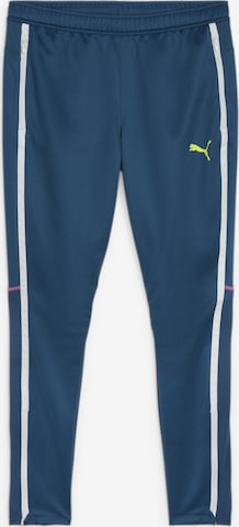 Effilé Pantalon de sport 'Individual BLAZE' PUMA en bleu : devant