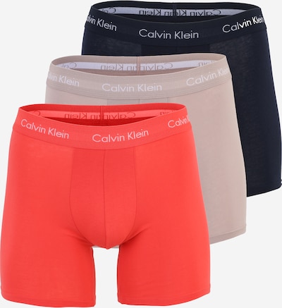 XS dydžio Boxer trumpikės iš Calvin Klein Underwear, spalva – kapučino spalva / šviesiai raudona / juoda, Prekių apžvalga