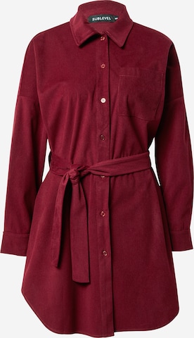 Robe-chemise Sublevel en rouge : devant