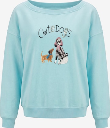 Sweat-shirt MYMO en bleu : devant