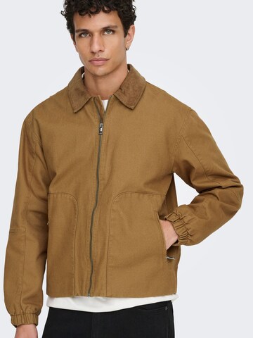 Only & Sons - Chaqueta de entretiempo 'ONSErik' en marrón: frente