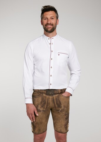 SPIETH & WENSKY Regular fit Traditional Button Up Shirt 'Westminster' in White: front