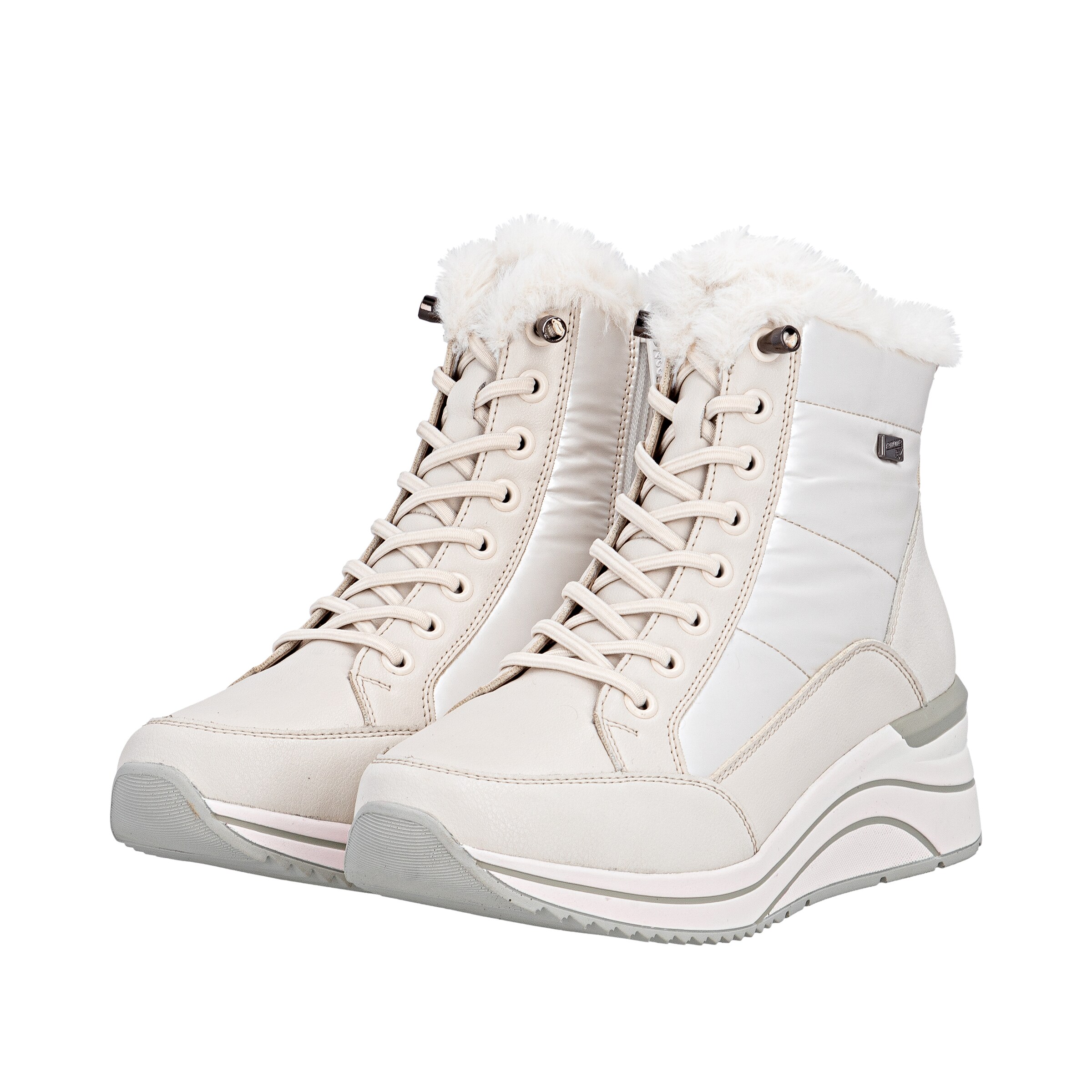 Bottes à lacets 'D0T80' REMONTE en blanc