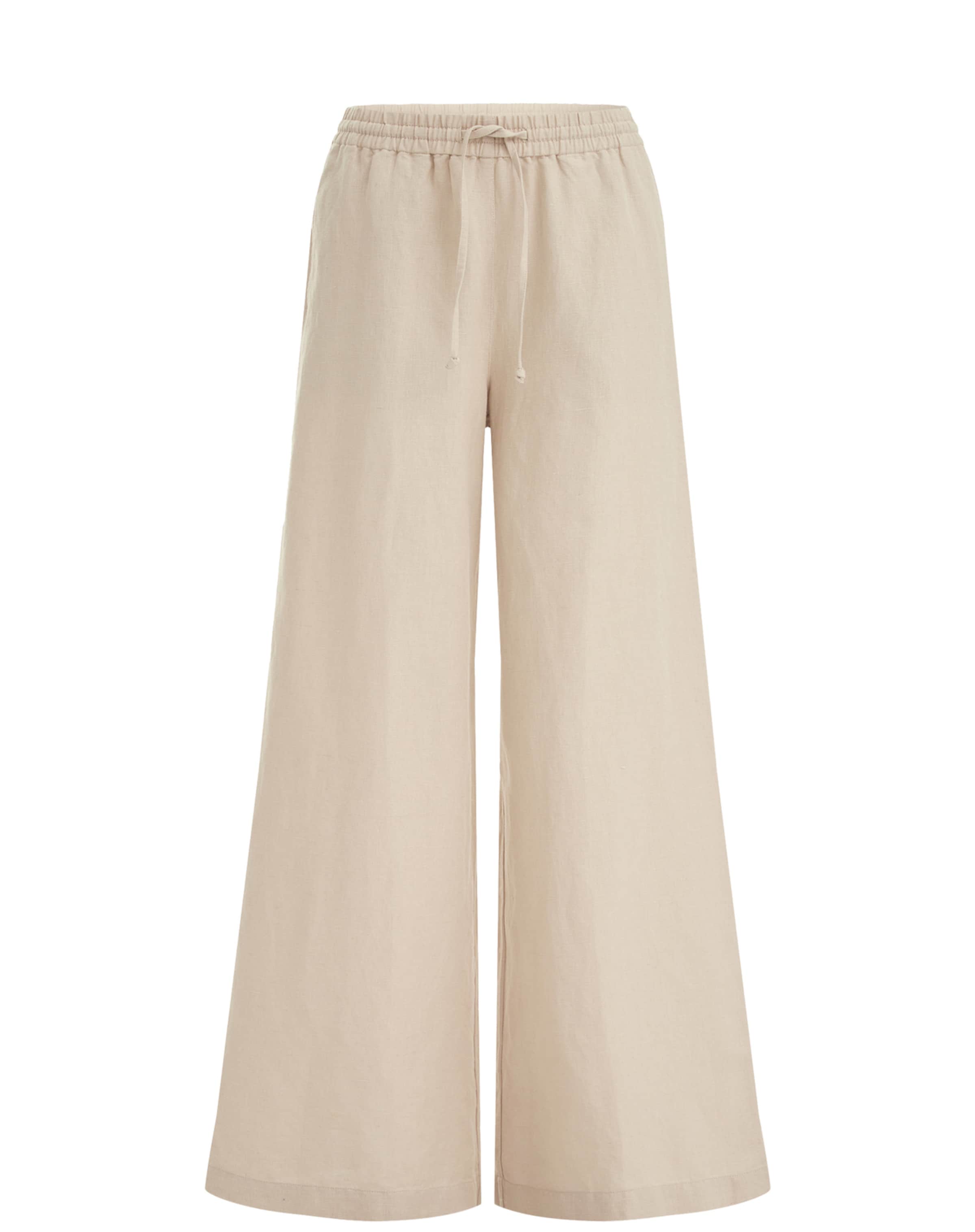WE Fashion Wide leg Pants in Beige: front
