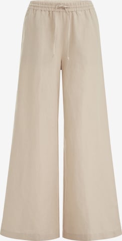 smėlio WE Fashion Plačios klešnės Kelnės: priekis