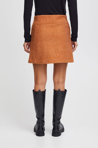 ICHI Skirt 'Wolly' in Brown