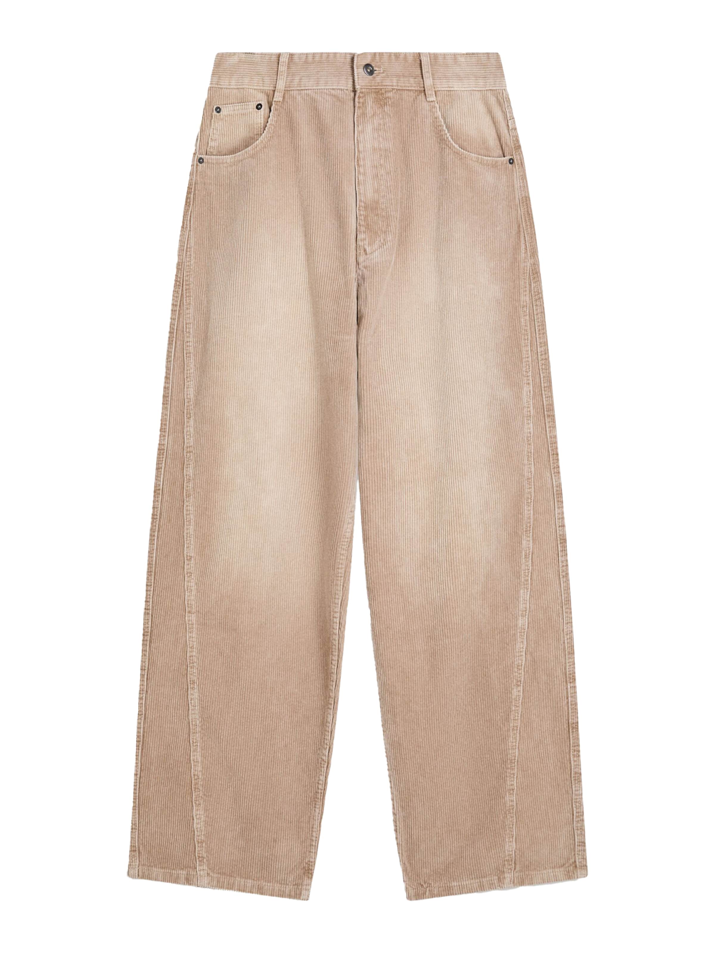 Bershka Baggy Панталон в бежово: отпред