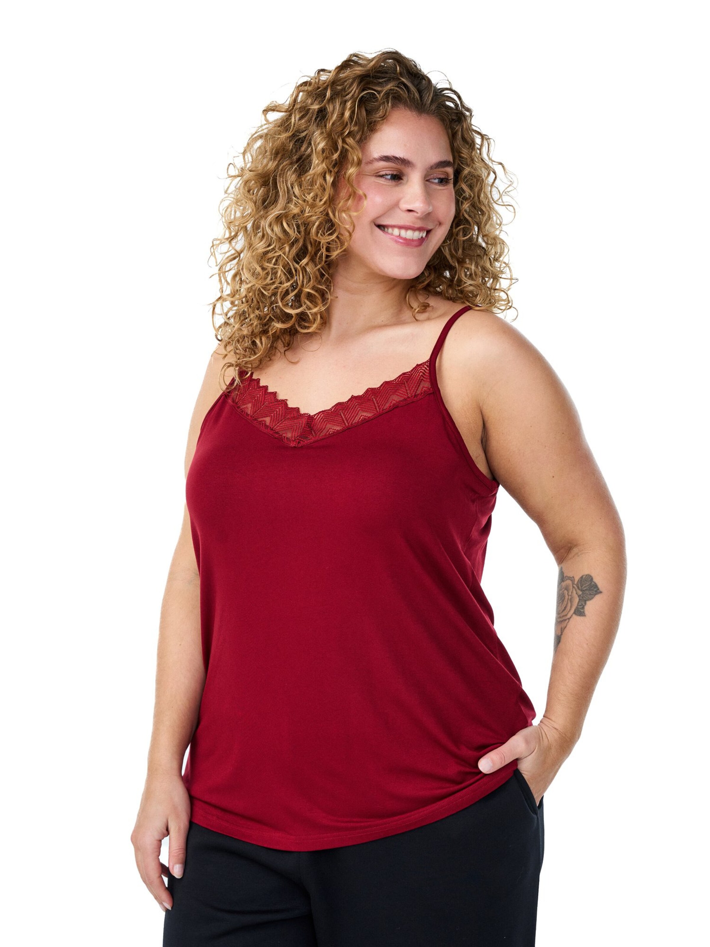 Top 'Mhali' di Zizzi in marrone: frontale