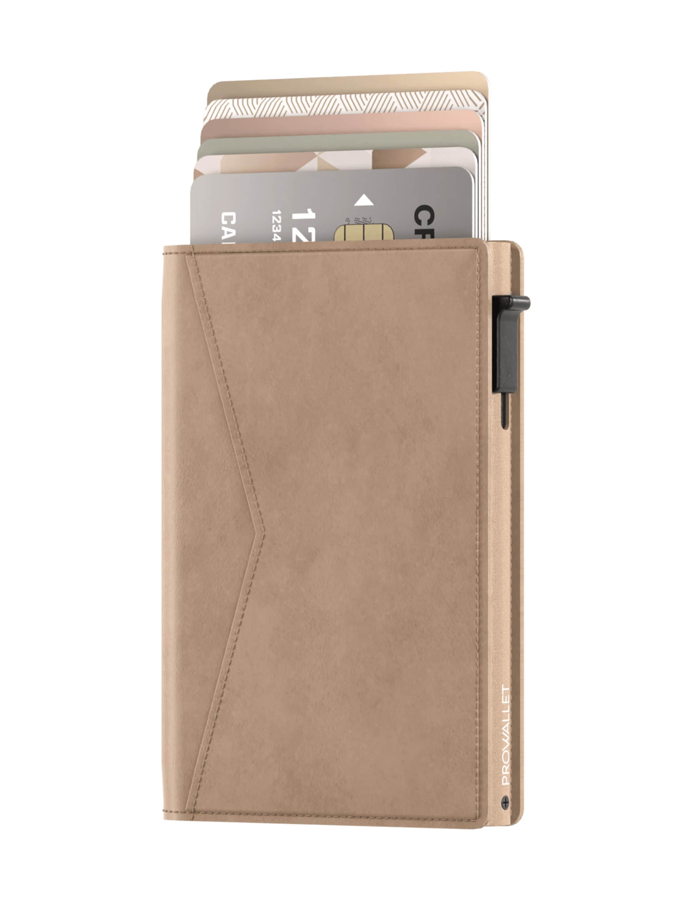Prowallet Portemonnee 'Pasjeshouder Slim' in Beige: voorkant