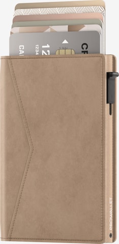 Prowallet Wallet 'Pasjeshouder Slim' in Beige: front