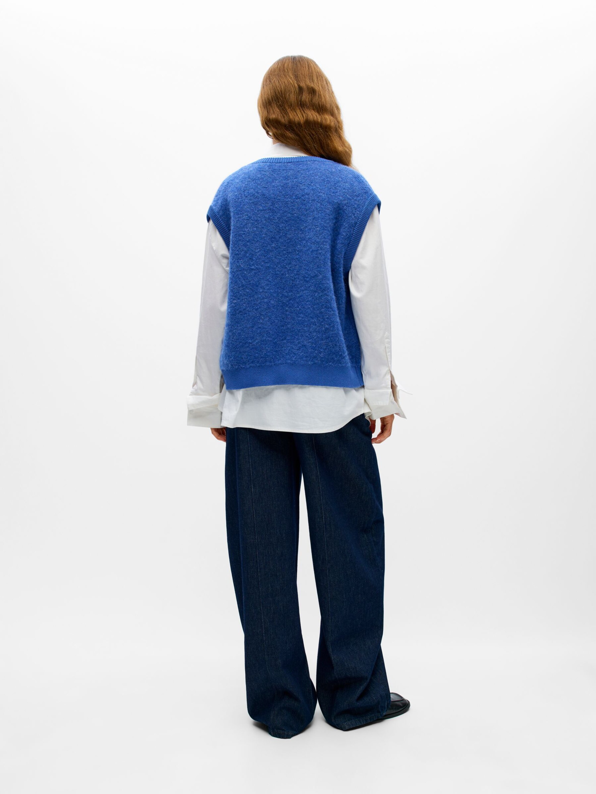 Gilet in maglia di OBJECT in blu