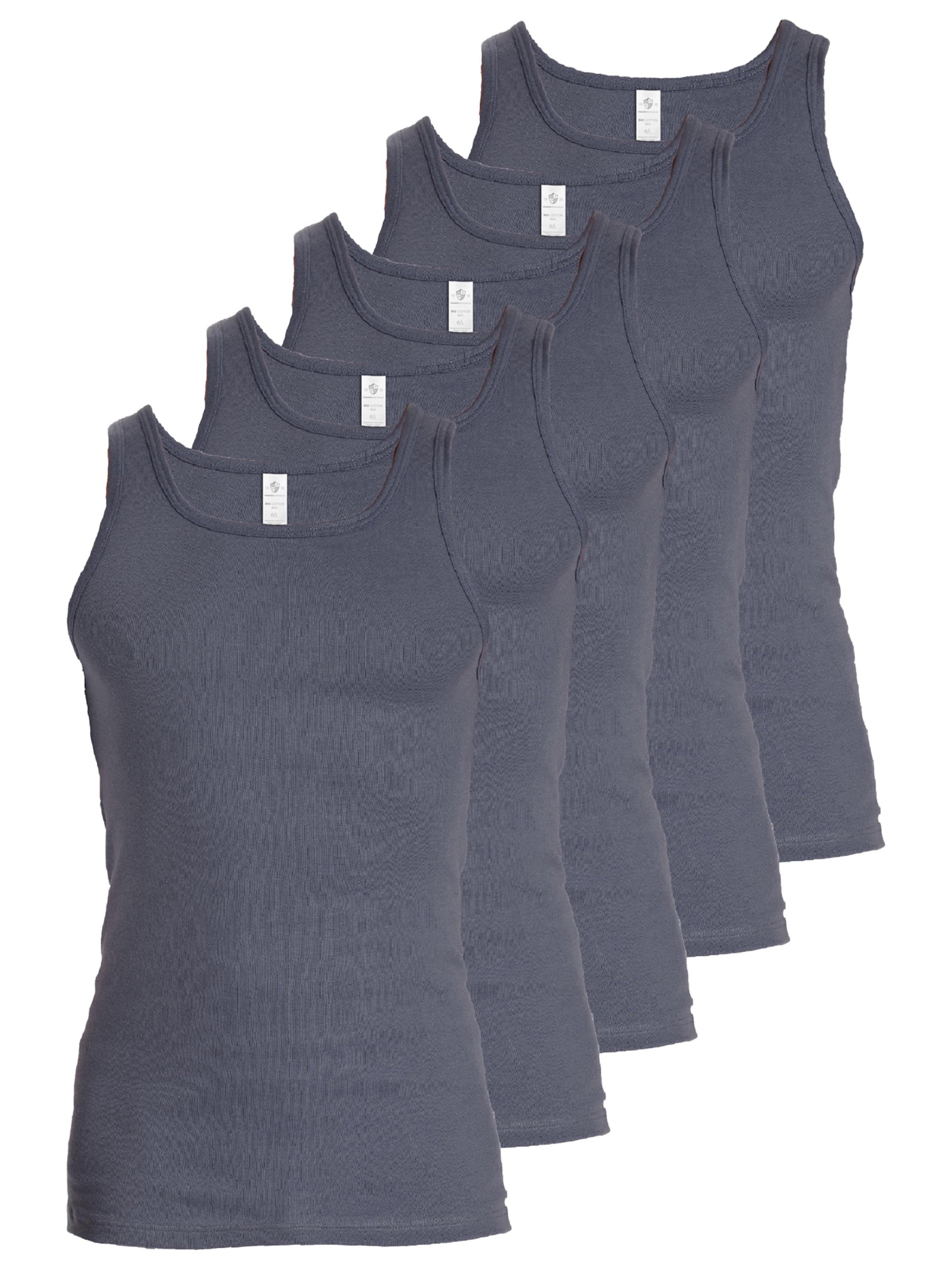 Haasis Bodywear Undershirt in Grey: front