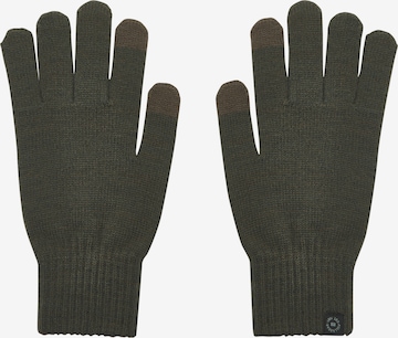 Pull&Bear Full Finger Gloves in Green: front