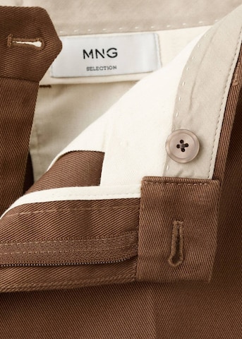 MANGO MAN Regular Pleat-Front Pants in Brown