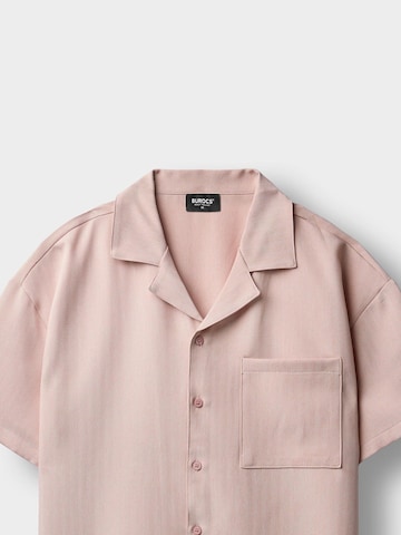 Burocs Comfort Fit Hemd 'Herringbone'‌ in Pink