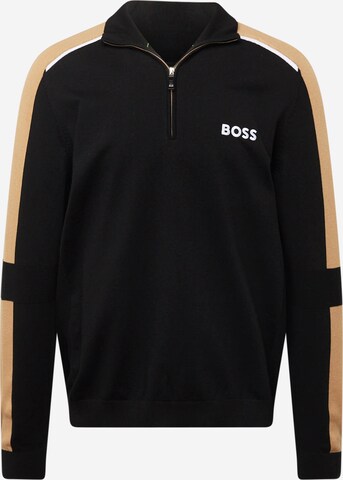 BOSS Sweater 'Zelchior-X' in Black: front