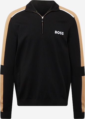 BOSS Green - Pullover 'Zelchior-X' em preto: frente