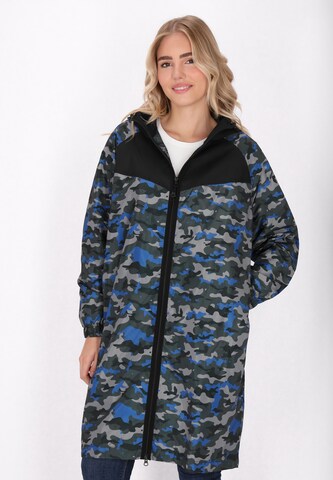 urban rain by Schmuddelwedda Outdoormantel in Blauw: voorkant
