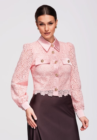 Ombre Blouse in Roze: voorkant