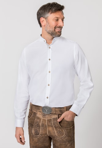 STOCKERPOINT Comfort fit Klederdracht overhemd 'Camillo' in Wit: voorkant