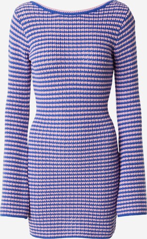 ABOUT YOU x Laura Giurcanu Knitted dress in Blue: front