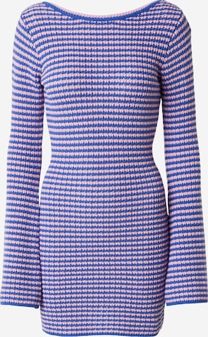 ABOUT YOU x Laura Giurcanu Knitted dress in Blue: front