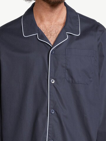 SEIDENSTICKER Pyjama lang 'Web' in Blau