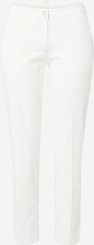 BRAX Slim fit Trousers with creases 'MARON' in White: front