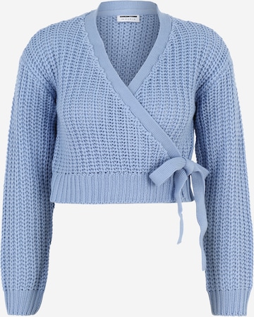 Noisy May Petite Knit Cardigan 'BARLEY' in Blue: front