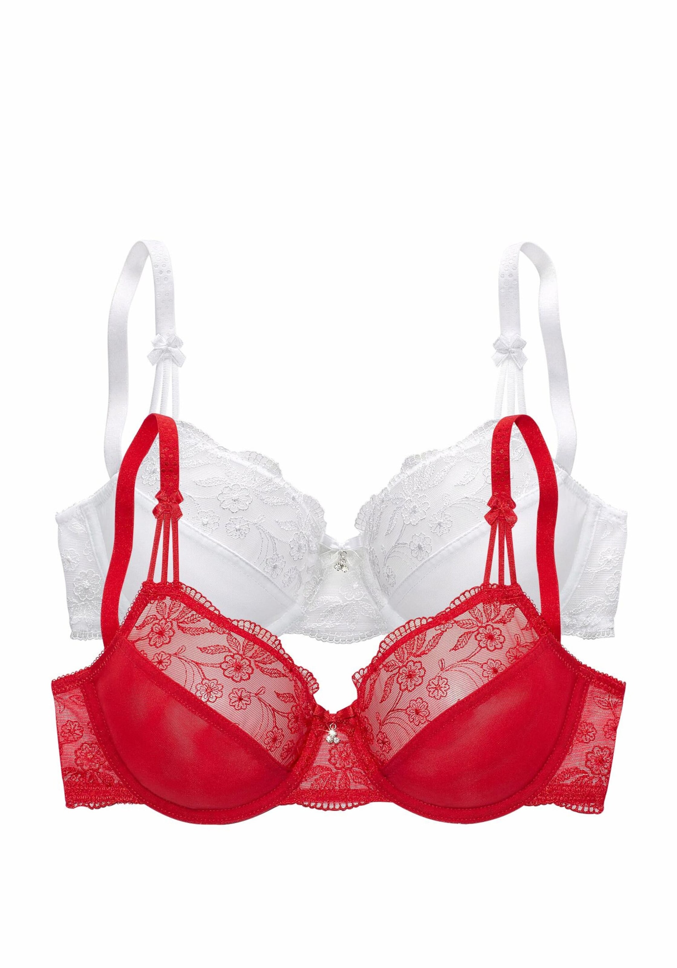 NUANCE Rinnahoidja, värv punane: eest vaates