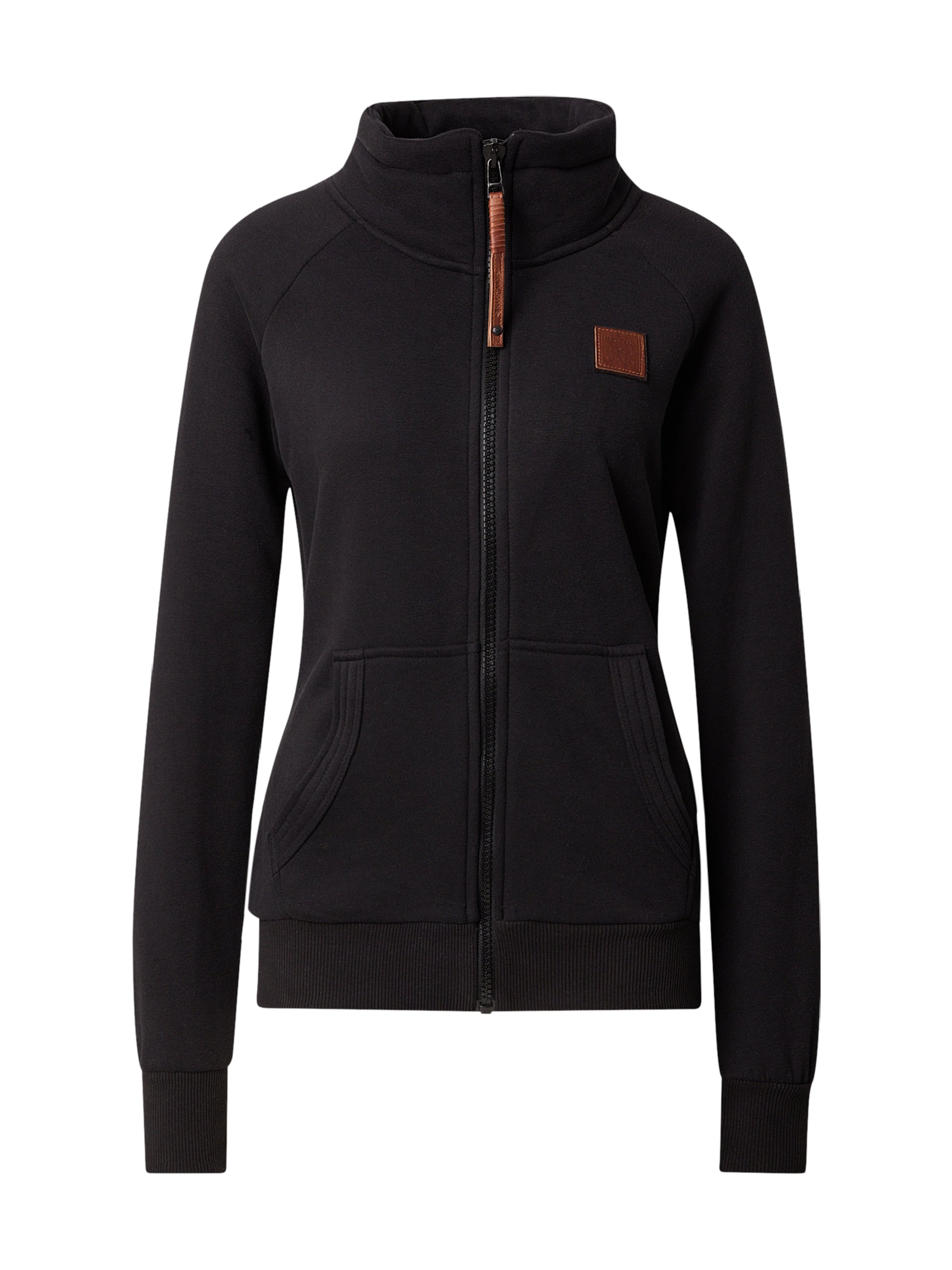 naketano Кофта на молнии в Черный: спереди