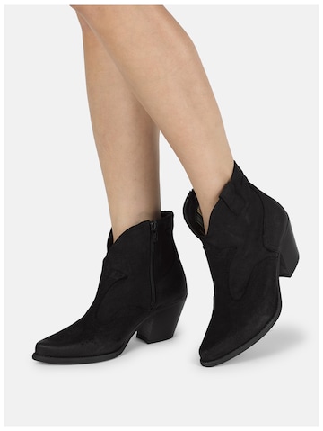 Felmini Wide Fit Booties 'Laredo W034' in Black: front
