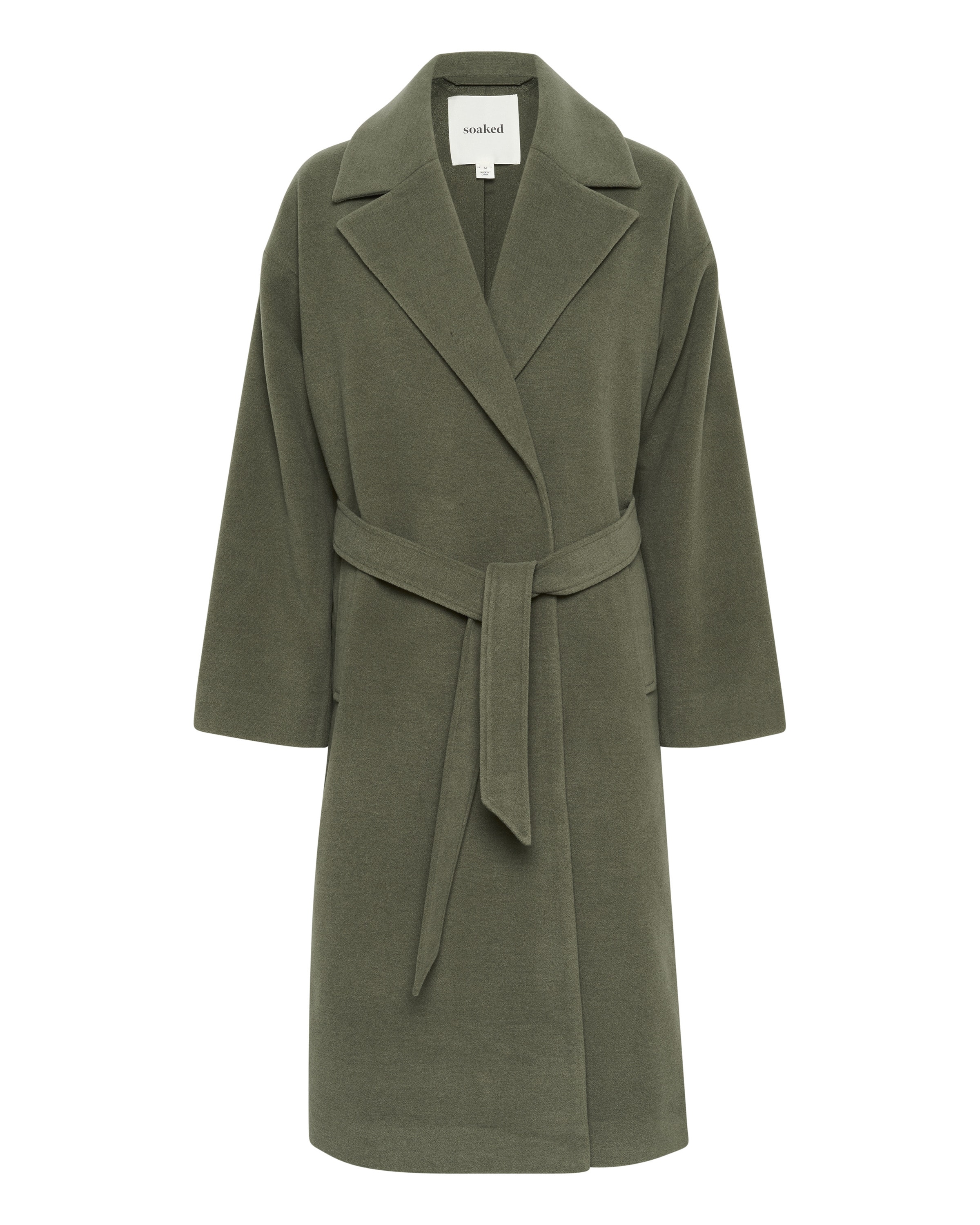SOAKED IN LUXURY Übergangsmantel 'Rubie' in Grün: Vorderseite
