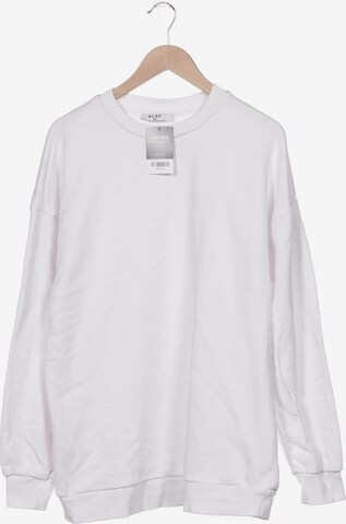 NA-KD Sweatshirt & Zip-Up Hoodie in L in White: front