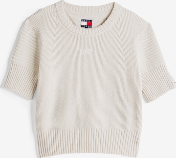 Pull-over Tommy Jeans en beige : devant