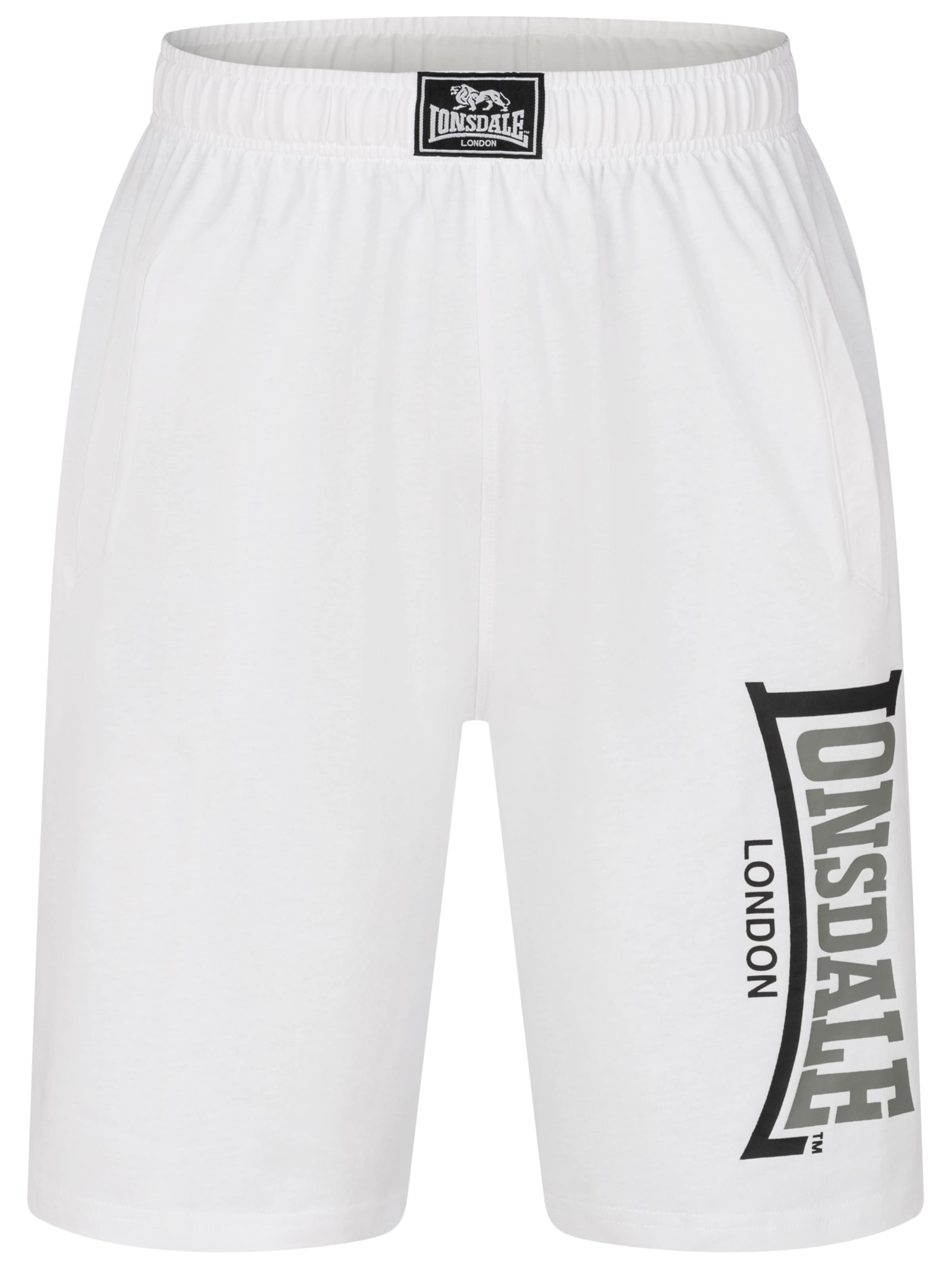 Regular Pantaloni 'Jam' de la LONSDALE pe alb: față