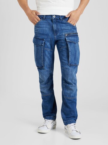 Effilé Pantalon cargo G-STAR en bleu : devant