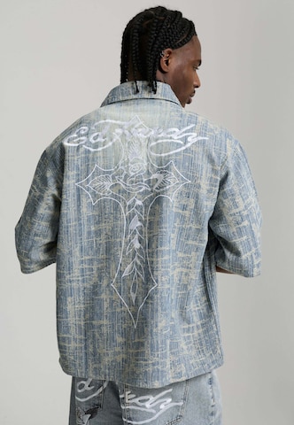 Ed Hardy Классический крой Рубашка в Синий