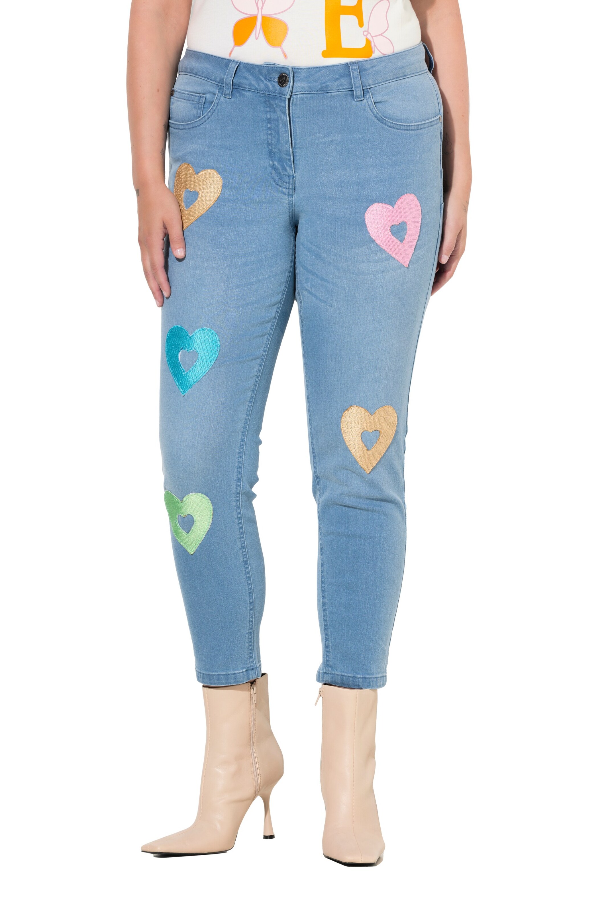 MIAMODA Skinny Jeans in Blue: front