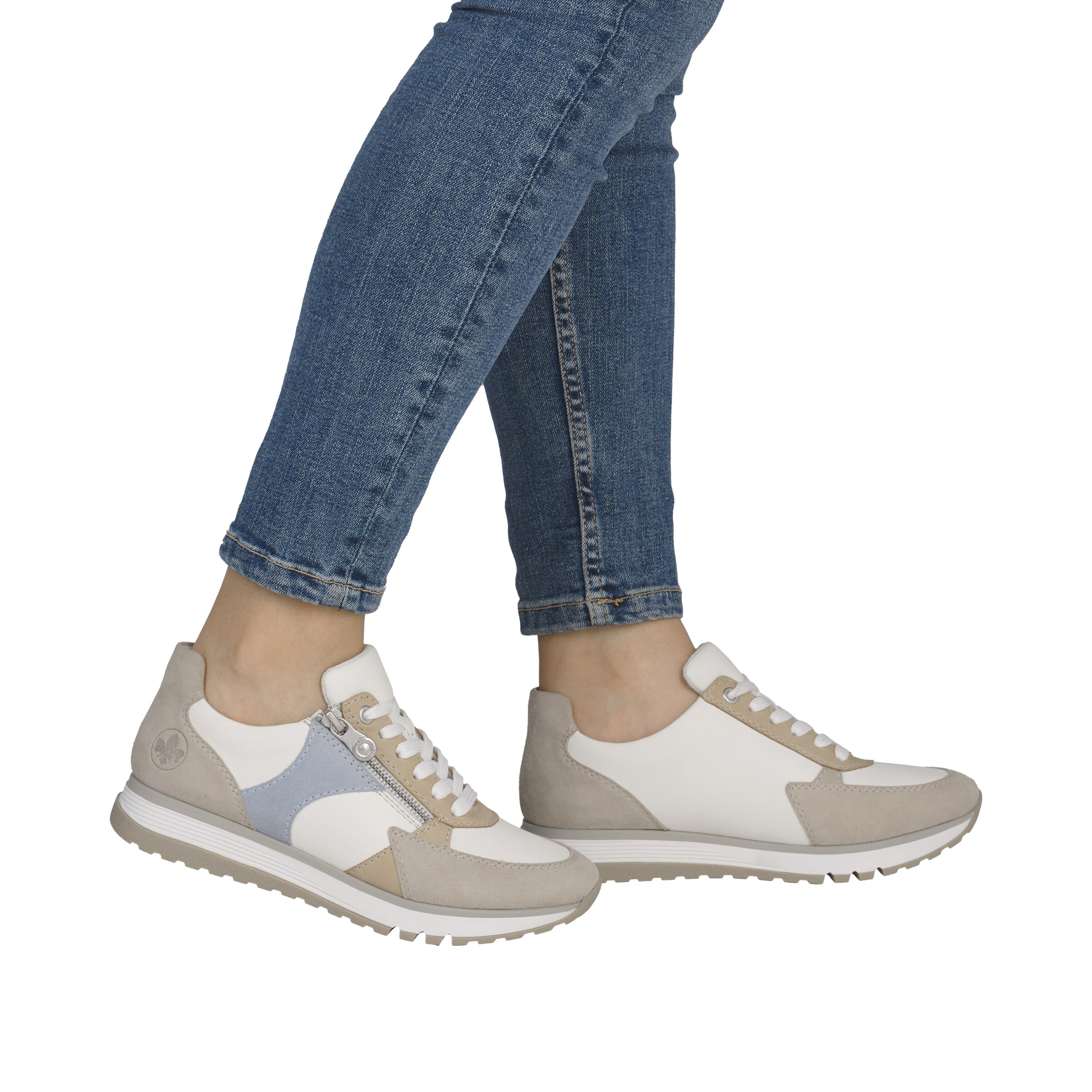 Baskets basses Rieker en blanc