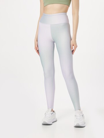 Reebok Skinny Spodnie sportowe w kolorze fioletowy: przód