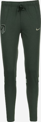 NIKE Skinny Workout Pants 'Atletico Madrid' in Green: front