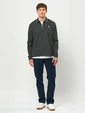U.S. POLO ASSN. Regular fit Overhemd ' UMDenver ' in Grijs