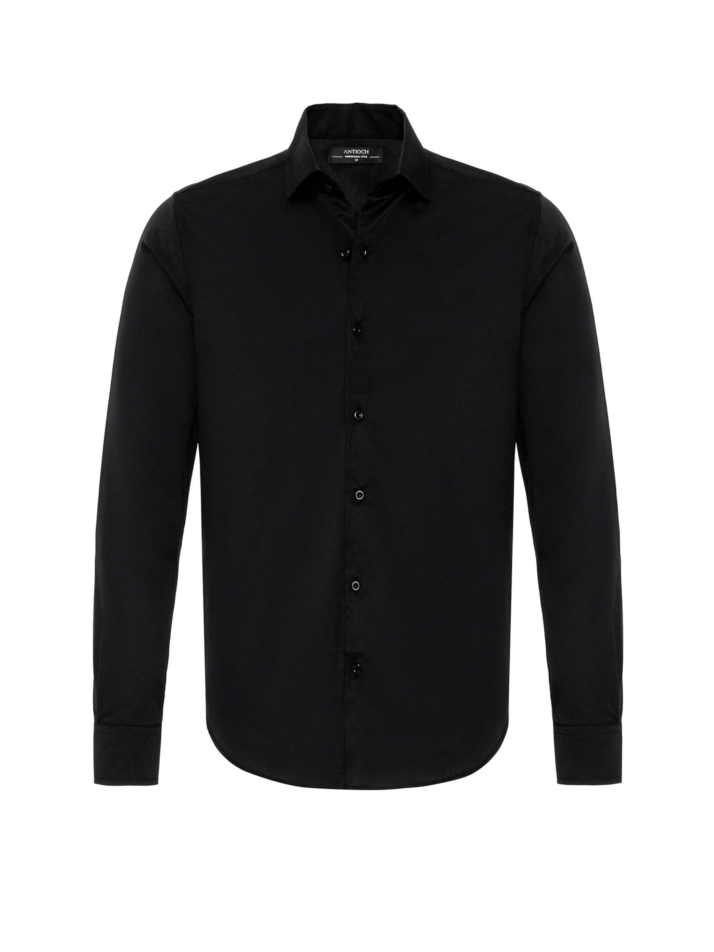 Antioch Slim fit Koszula w kolorze czarny: przód