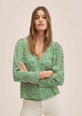 MANGO Blouse 'Carol' in Groen: voorkant