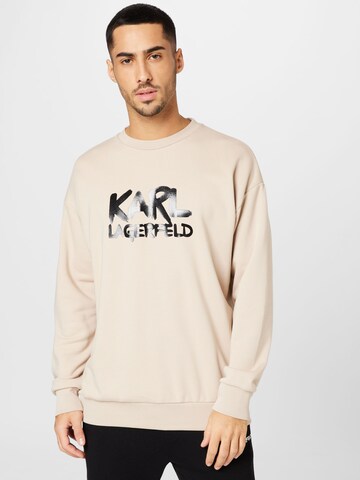 Karl Lagerfeld Sweatshirt in Beige: front
