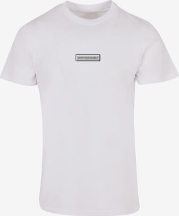 F4NT4STIC T-Shirt 'Happy People Only Good Vibes' in Weiß: Vorderseite