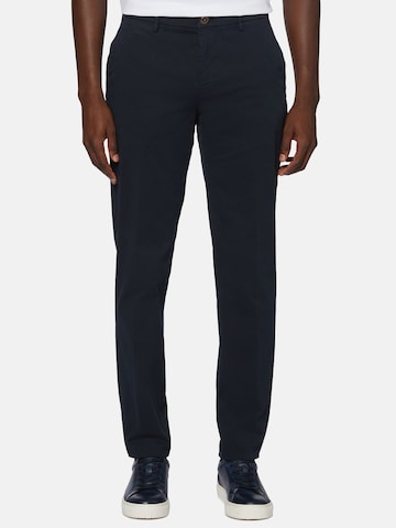 Coupe slim Pantalon chino Boggi Milano en bleu : devant
